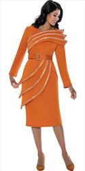 Stellar Looks 600272 - Persimmon - 2 pc Layered Skirt Set